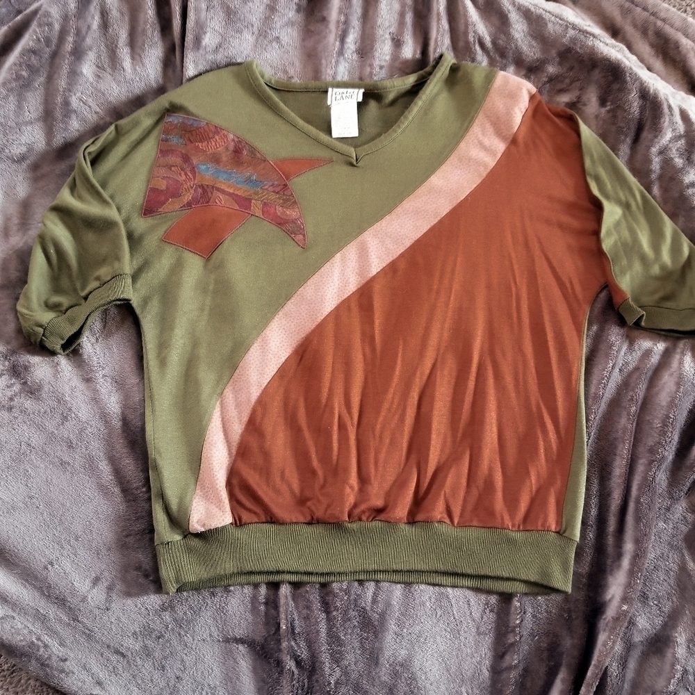 Vintage Cricket Lane sz M 80s pullover top